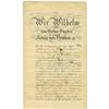 Kaiser Wilhelm II Manuscript Document Signed
