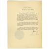 Juan Peron Typed Document Signed