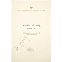 Spirit of Discovery Program Signed by Gene Autry
