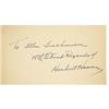 Image 2 : Herbert Hoover: Inscribed and Signed Challenge