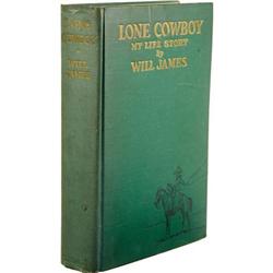 Will James Inscribed First Edn. of Lone Cowboy