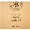 Image 2 : Ronald Reagan Signed Itinerary Booklet