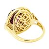 Image 3 : 6.64 ctw Oval Mixed Lavender Spinel And Round Brilliant Cut Diamond Ring - 18KT