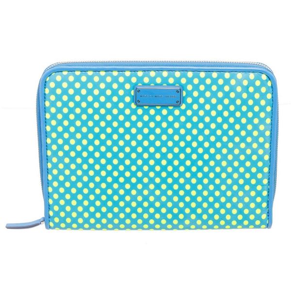 Marc By Marc Jacobs Blue  Yellow Leather Dot Tablet Case