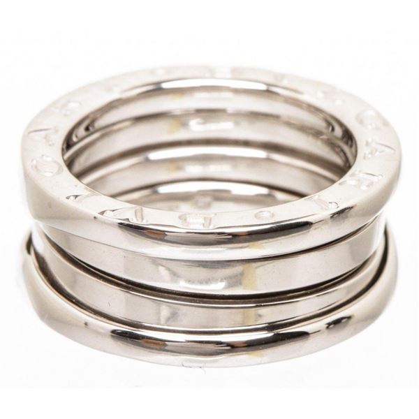 Bvlgari 18K White Gold B.zero1 Double Ring 48