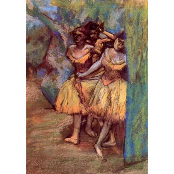 Edgar Degas - Three Dancers Behind The Scenes