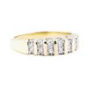 Image 1 : 0.56 ctw Diamond Beveled Edge Band - 14KT Yellow Gold