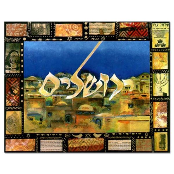 Victor, "Jerusalem" Hand Signed Limited Edition Serigraph with Letter of Authent