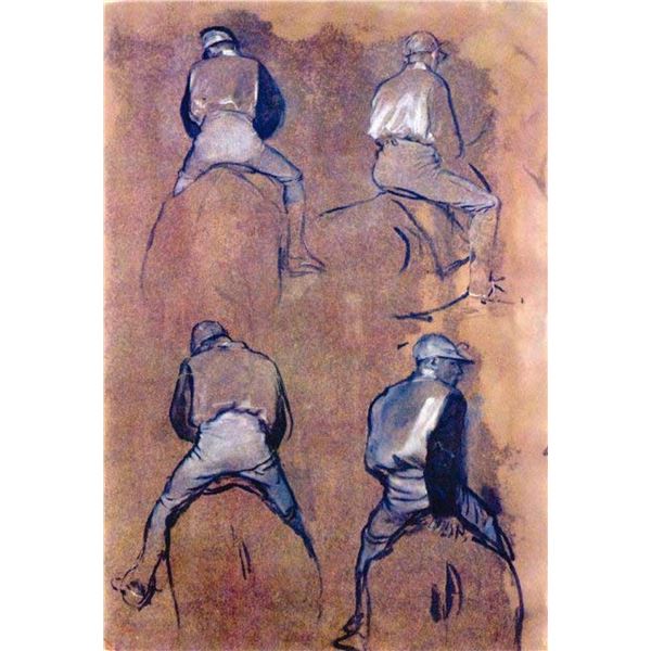 Edgar Degas - Four Studies Of Jockeys