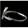 Image 2 : 0.95 ctw Diamond Bangle Bracelet - 14KT White Gold