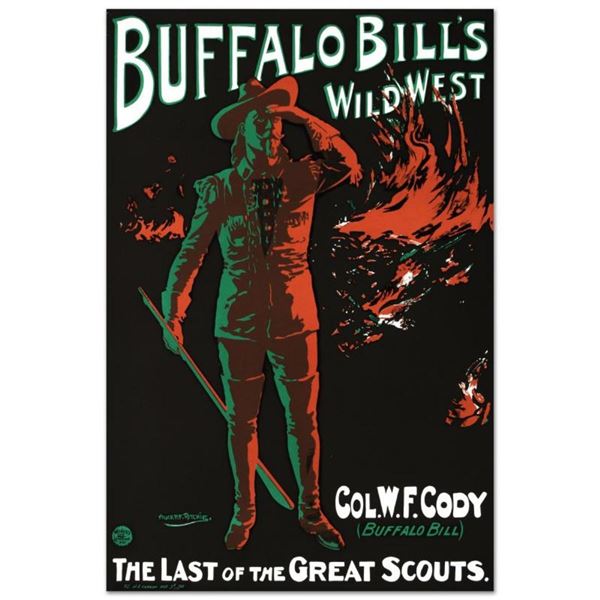 RE Society, "Buffalo Bills Wild West" Hand Pulled Lithograph, Image Originally b