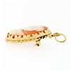 Image 3 : Vintage 14k Yellow Gold Carved Shell Cameo Dual Twisted Wire Brooch Pin Pendant