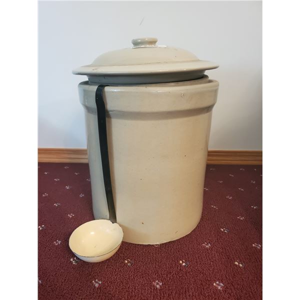 Antique Crock set with Lid