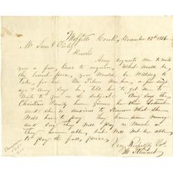 1852 Letter With Slavery Content