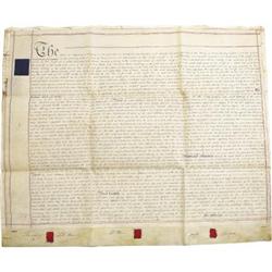 Huge New York Vellum Land Deed 1829