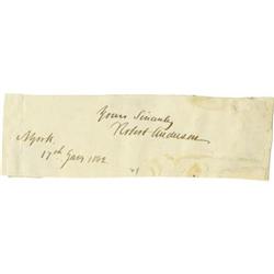 Robert Anderson Signature (Fort Sumter)