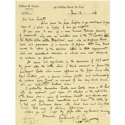 Architect Cass Gilbert Autograph Letter