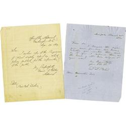 Admiral David Porter Autograph Letters Signed
