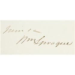 Rhode Island Civil War Gov. William Sprague ALS