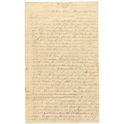Union Officer's Letter Home Regarding Slavery
