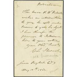 Charles Stewart ALS Captain of "Old Ironsides"