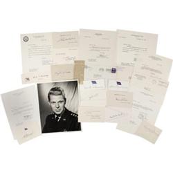Eleven Autographs of 1950s Military Luminaries