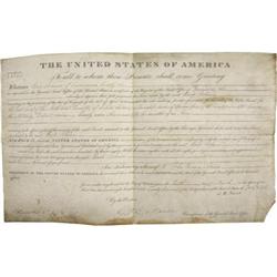 John Quincy Adams Ohio Land Deed Signed 1825