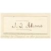 Image 1 : John Quincy Adams Signature