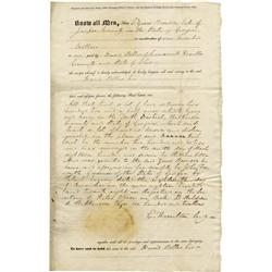 William Henry Harrison Partially Printed DS