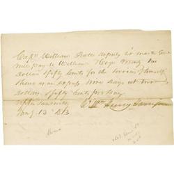 William Henry Harrison Document Signed