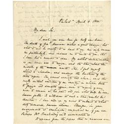 Letter Re: Death of President Wm Henry Harrison
