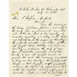 1866 Letter to Schuyler Colfax