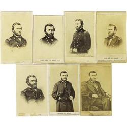 7 Uniformed Ulysses S. Grant Cartes de Visite