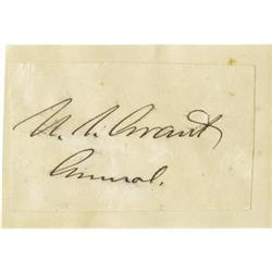 Ulysses S. Grant Signature with Rank