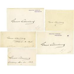 Five Grover Cleveland Signatures