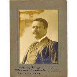 Teddy Roosevelt Signed Photo as President