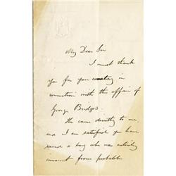 Theodore Roosevelt, Sr. Autograph Letter Signed