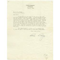 Calvin Coolidge Typed Letter Signed