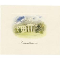 F.D. Roosevelt Signature on White House Picture