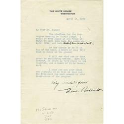 Eleanor Roosevelt Typed Letter Signed