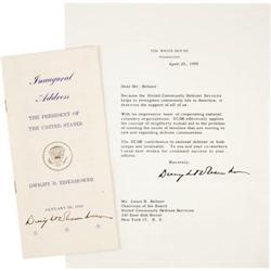 Eisenhower Inaugural Address Pamphlet Signed