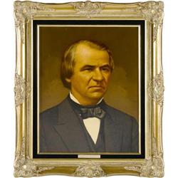 Andrew Johnson and Eliza Johnson Oil Portraits