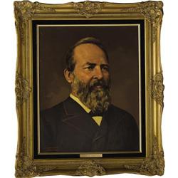 James Garfield and Lucretia Oil Portraits