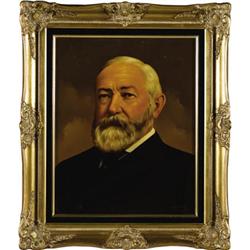 Benjamin Harrison and Caroline Oil Portraits