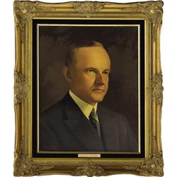 Calivin Coolidge and Grace Oil Portraits