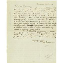 Hannibal Hamlin Autograph Letter Signed