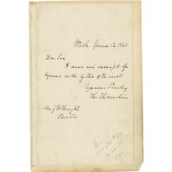 Hannibal Hamlin Autograph Letter Signed