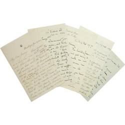 Five Seth Low Autograph Letters Signed