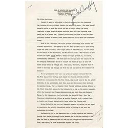 Joseph McCarthy Signed Radio Transcription.