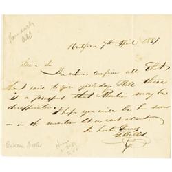 Gideon Welles 1831 ALS